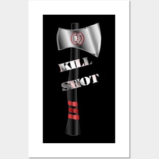 Kill Shot Competition Throwing Axe - Left Posters and Art